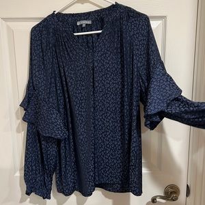 NWT WIT AND WISDOM BLUE BLOUSE